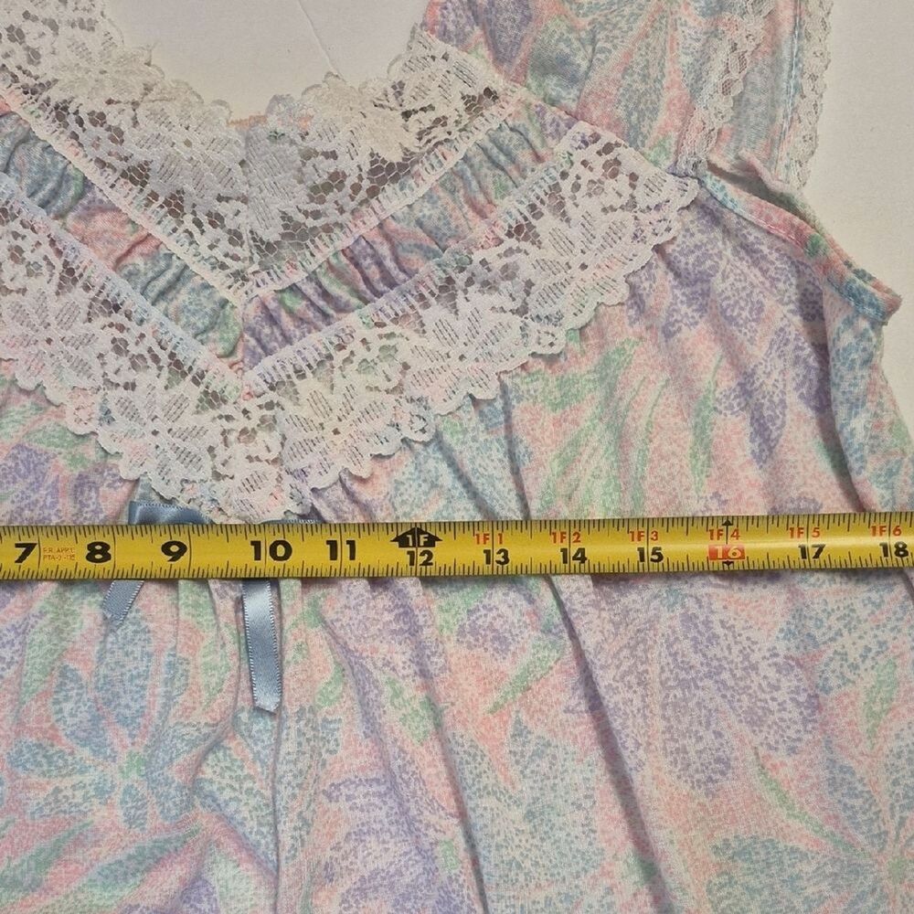 Vintage Bernet Floral Lace Nightie S Cottagecore Coquette Chemise Slip Dress - Picture 7 of 9